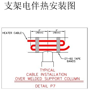 支架電伴熱帶安裝圖